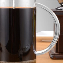 4X Koffiepot met Filter van Hoog Borosilicaatglas, Handpunch, Koffiepot, Brouwsels, Theepot, Gereedschap, Houten Deksel B