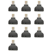 10X RJ45 to 8 Pin Terminal Adapter Connector 8P8C Network Crystal Screw Terminal Block