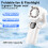 (White) A Foldable Digital Display Ice-Cooling Fan, -Powered, Essential for Outdoor Work And Students. This Compact Fan 1