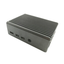 Aluminiumlegeringsfodral för Raspberry Pi 4 Metal Shell Passive Cooling Enlosure-Fodral för Raspberry Pi 4 Model B Grå