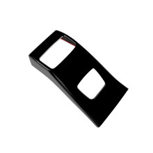 Bil Glansigt Svart Bak Luftkonditionering Ventilation Ram Anti-Kick Panel Cover Trim för 2021 2022 RHD