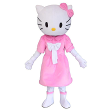 (F, For 170-185cm) Pink Skirt Cat Mascot Costume Classic Cartoon Character Mascot Costume Adult New Year Celebration Costume