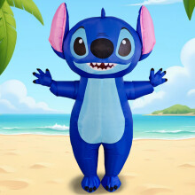 (2, Adult 150-190CM) Hot Blue Stitch Inflatable Cosplay Costume Adult Cartoon Christmas Halloween Dress Up Party Performance Outfits