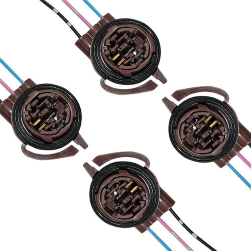 4 St 3157 Pre-Wired Harness Sockets, Bil LED-Lampor Socket Adaptrar, Bulb Pigtail Socket Plug Connectors