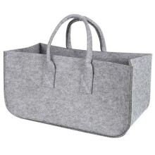 Kamin Holz Filz Aufbewahrungs Tasche Korb Zeitungs StäNder Brenn Holz Tasche, Filz Faltbarer Brenn Holz Halter Korb Grau