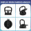 Dent Puller, 2 Pack Suction Cup Dent Puller Handle Lifter, Powerful Car Dent Removal Tools for Car Dent Repair, Glass 5