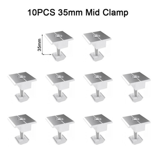10St Solar Clamp Justerbar Solpanel Bracket Clamp Bred SolcellsstöD FöR Solpanelssystem 35 mm 1