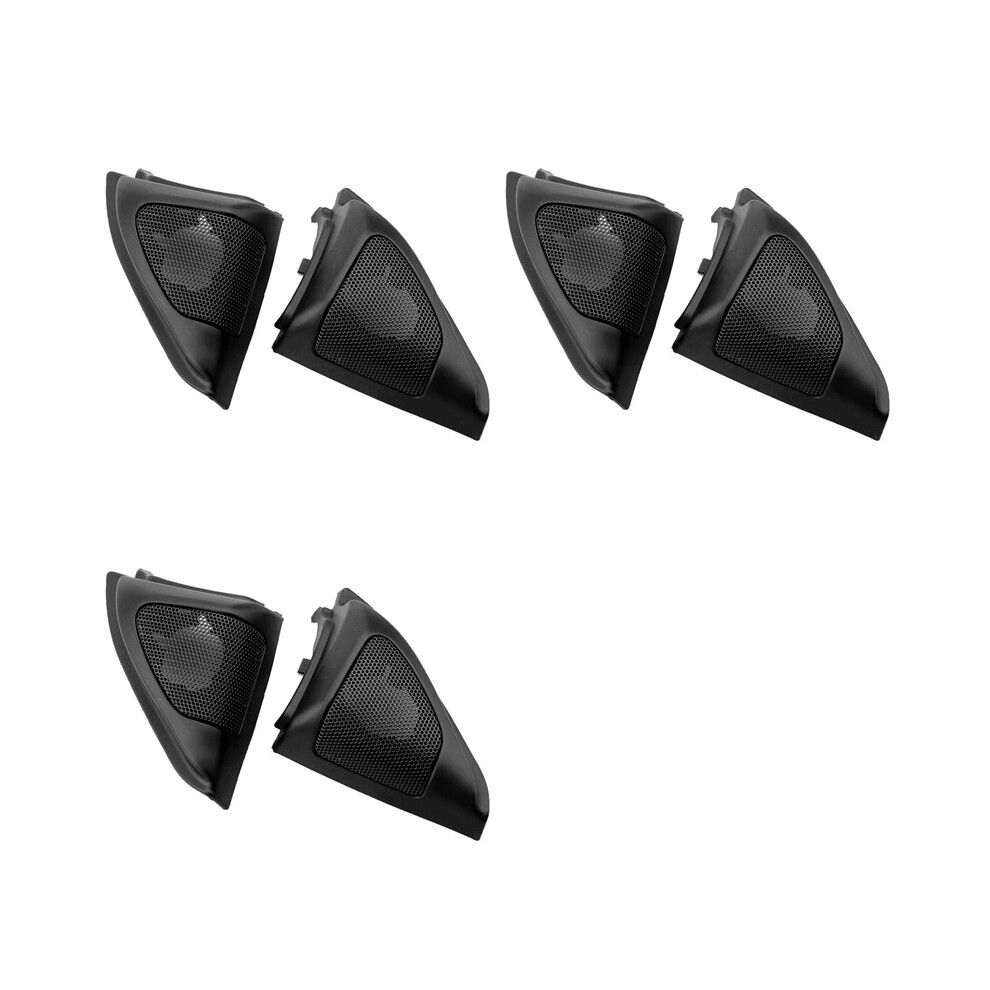 6X Car Door Panel Audio Horn Cover Tweeter Triangular Speaker Loudspeaker Cover Trim For 2003-2006 6032427005294