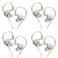 4X KZ EDX Pro in-Ear Hoofdtelefoon HIFI Stereo Bas-Oortelefoon met Afneembare Kabel Sportruisonderdrukkende Hoofdtelefoon Geen Microfoon-E