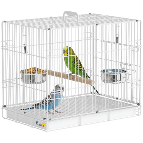 PawHut PawHut Bird Cage Foldable Portable with Top Handle Black 1