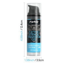 (1pcs - Vanilla) Tattoo Stencil Transfer Gel 50g, Long Lasting Clear Pattern Transfer Cream for Tattoo Artists, Strawberry & Vanilla Scent Optional