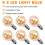 12Pcs 1.5W LED G40 Replacement Bulb 220V Retro Globe Gold Dimmable Bulb for Indoor/Outdoor String Lights E14 Base 8