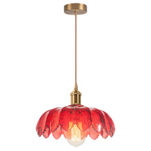 Lampada Da Soffitto Vintage Da Interno Plafoniere In Vetro Lampadario Retrò Lampada A Sospensione Moderna Per Soggiorno, Corridoio Rosso