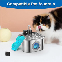 Cat Water Fountain Filter for 108oz/3.2L Wireless Cat Fountain Replacement Filters for StainlessSteel Pet Fountain 24Pcs