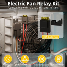2X Elektrische Ventilator Relais Kit Elektrische Koelventilator Thermostaat Kit met 185 aan 175 Uit Temperatuur Schakelaar Kit voor Auto'S