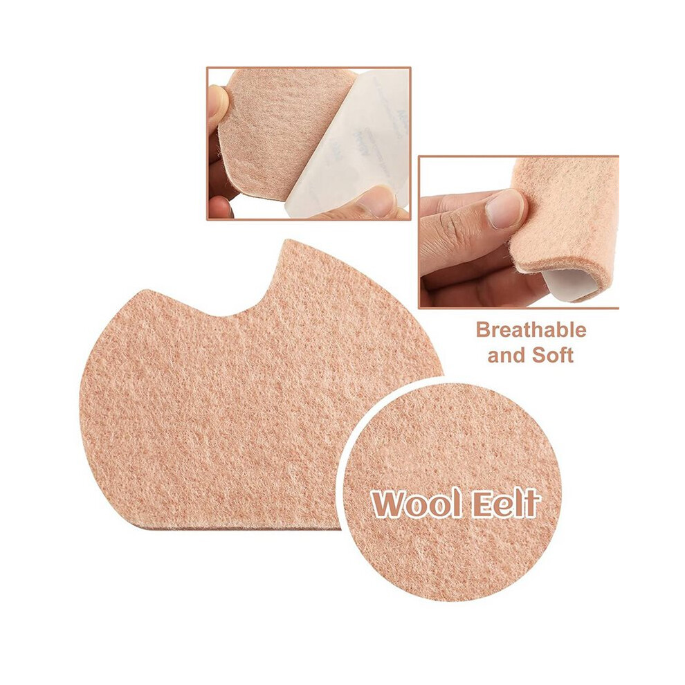 48 Pcs Foot Pads for Dancer Sesamoiditis Pads for  of Right Feet Pain  Forefoot Cushion Skin Color