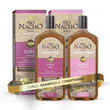 Tio Nacho Curls Schampo och Balsam Set för Lockigt Hår med Kunglig Gelé och Mangosteen