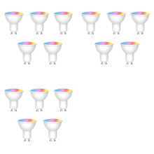 15PCS Tuya WiFi GU10 LED Light Bulb Dimmable 6W 220V Life App Control Spotlight Bulb Works with Alexa