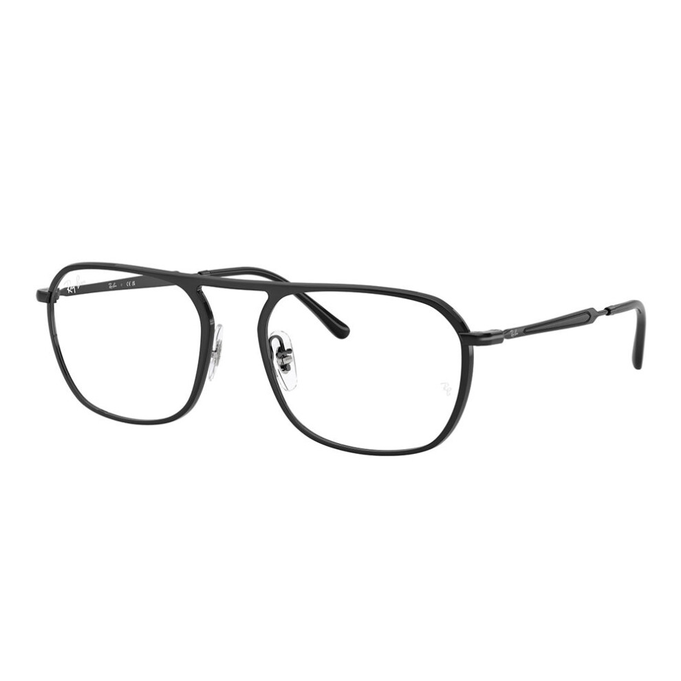 Ray - Ban Unisex Transparent Ray - Ban Rx6548 2509 Optical Frames Metal Black Squared Normal - Image 3