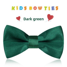 (Green)Unisex Childrens Satin Bow Tie With Classic Style For Holiday Parties And Events