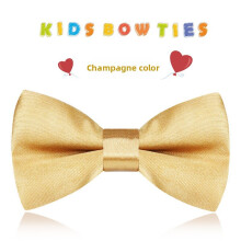 (Champagne)Unisex Childrens Satin Bow Tie With Classic Style For Holiday Parties And Events