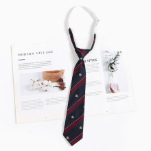 (StyleD)Kids Striped Badge Pattern Jk Tie School Uniforms Casual Wear Accessories Gift