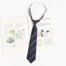 (StyleJ)Kids Striped Badge Pattern Jk Tie School Uniforms Casual Wear Accessories Gift