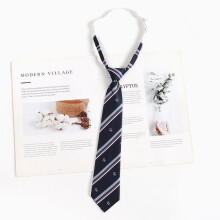 (StyleF)Kids Striped Badge Pattern Jk Tie School Uniforms Casual Wear Accessories Gift