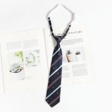 (StyleE)Kids Striped Badge Pattern Jk Tie School Uniforms Casual Wear Accessories Gift
