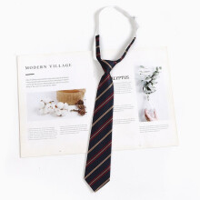 (StyleC)Kids Striped Badge Pattern Jk Tie School Uniforms Casual Wear Accessories Gift