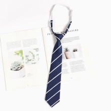 (StyleG)Kids Striped Badge Pattern Jk Tie School Uniforms Casual Wear Accessories Gift