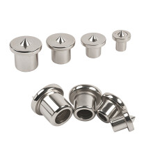 10 Sets (4 Pcs Each) Silver Metal Dowel Center Punch Locator Tips for Panel Furniture Woodworking DIY Assembly