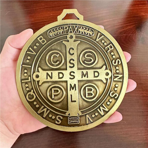 5X Benedict Home Blessing Medal Saint Benedict Extra Large Medallion Home Protector Religious Gift 2