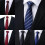 (Red Hand)Stripes Pattern Tie Men Polyester Stylish Accessories For Occasion Special 7