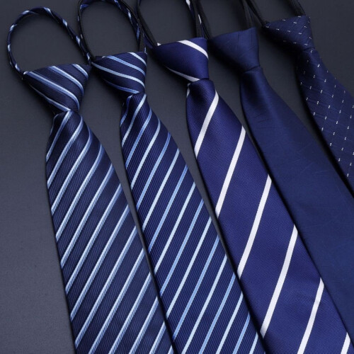 (Blue Zipper)Stripes Pattern Tie Men Polyester Stylish Accessories For Occasion Special 2