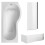 Balterley P Shape 1700x850 Right Hand Shower Bath Set - P Shape Front Panel, Black Bath Screen & Leg Set 1