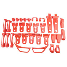 Set Completo per Decorazione Esterna per JL JLU 2018-2022 Cerniera per Porta Maniglia Cerniera per Cofano Motore, Arancione 26 Pezzi