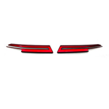 Car Red Upper Front Center Grille Grill Moulding Strips Cover Trim for XV / Crosstrek 2021-2023