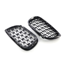 Car Front Air Outlet Grille Kidney-Shaped Grille Racing Grills 51132158542 51132158543 for- E46 4-Door 2002-2005
