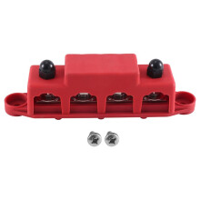 M8  48V 250A 4 Terminal Studs Busbar Power Distribution Block BUSBAR Box Car Rv Marine Cable Organizer Box