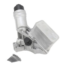 Engine Aluminium Oil Cooler Assembly for 1 2 3 4 6 7 Series F20 F22 F30 F36 G32 G12 2013-2019 Oil Filter Housing