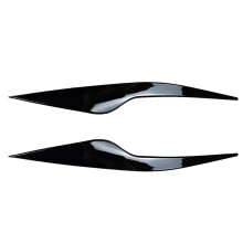 Car Glossy Black Headlights Eyebrows Eyelids Cover Eyelash Light Lamp Stickers for Focus MK2.5 2008-2011