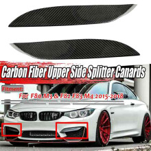 Real Carbon Fiber Voorbumper Side Splitter Canards Lip Spoiler voor F80 M3 F82 F83 M4 2015-2018