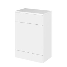 Alrewas Contemporary Floor Standing WC Unit with Coordinating Worktop, Gloss White, 600mm