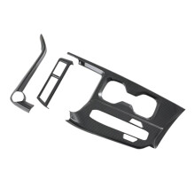 3Pcs Car Carbon Fiber Center Console Gear Shift Water Cup Holder Decoration Cover Trim for NX260 NX350H 2021 2022