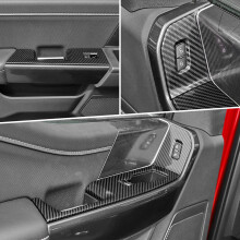 Fenster Heber Steuerung Bedienung Feld, Innen Verkleidung, Gang Schalten Tafel ZubehöR Teile für F150 2021 2022, ABS Karbon Faser