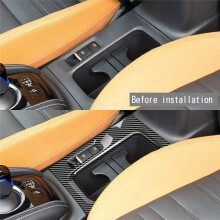 Auto Carbon Fiber Center Console Wasser Cup Halter Dekor Cover Trim Aufkleber für KICKS E-Power 2021-2023 RHD
