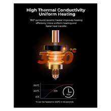 2X voor  K1 Verwarmingsblok Keramische Hotend Upgrade Kit voor K1, K1 Max 3D Printer, Hogere Snelheid Hoge Doorstroming