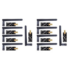 Module Émetteur-Récepteur RF Sans Fil NRF24L01+PA+LNA, Portée de 1 100 Mètres, avec Antenne, Lot de 10