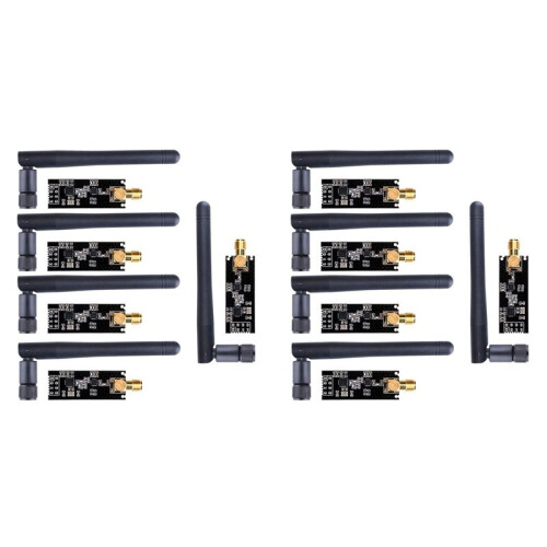 NRF24L01+PA+LNA Wireless Transceiver RF Transceiver Module 1100-Meter Long-Distance with Antenna 10Set